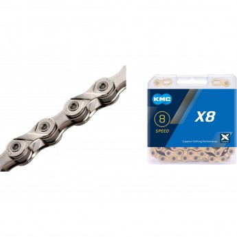 Цепь X8 KMC 1/2"х3/32" 116 звеньев Цепь X8 KMC 1/2"х3/32" 116 звеньев