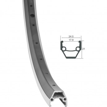 Обод 26" HLQC-02AB 14Gх32Н двойной фрезерованный, черный Обод 26" HLQC-02AB 14Gх32Н двойной фрезерованный, черный
