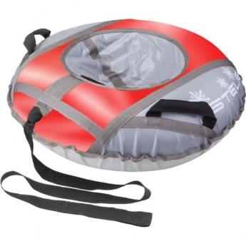 Санки надувные (тюбинг) STELS 90 см, тент без камеры, серый/красный